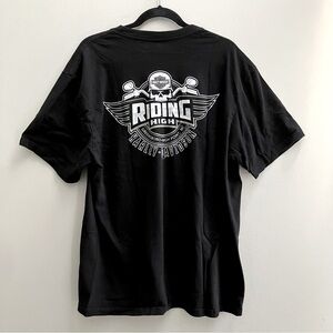 Harley Davidson Black T-Shirt Men’s Size XL Skull Greensboro NC Moto Biker